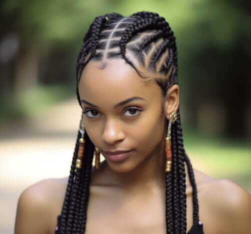 Cornrows with Natural Hair