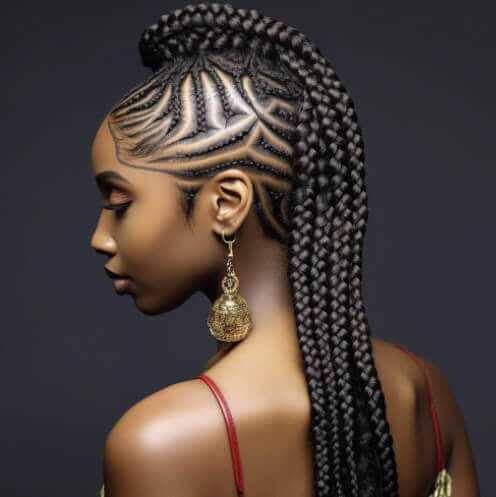 Cornrows with Natural Hair