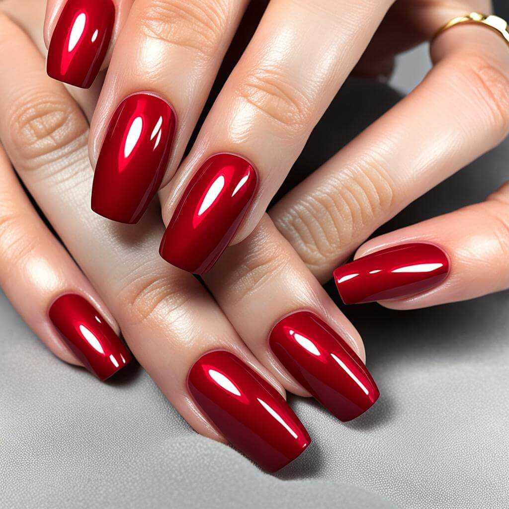 Classic Red Nails