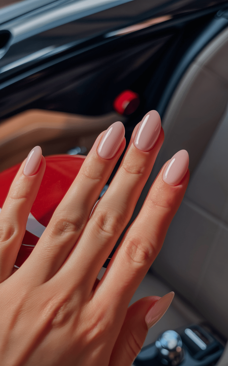 nails acrylic pink