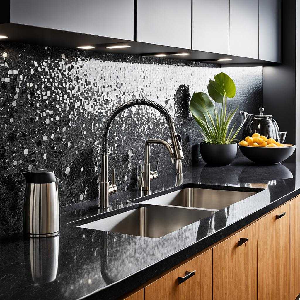 black granite countertops