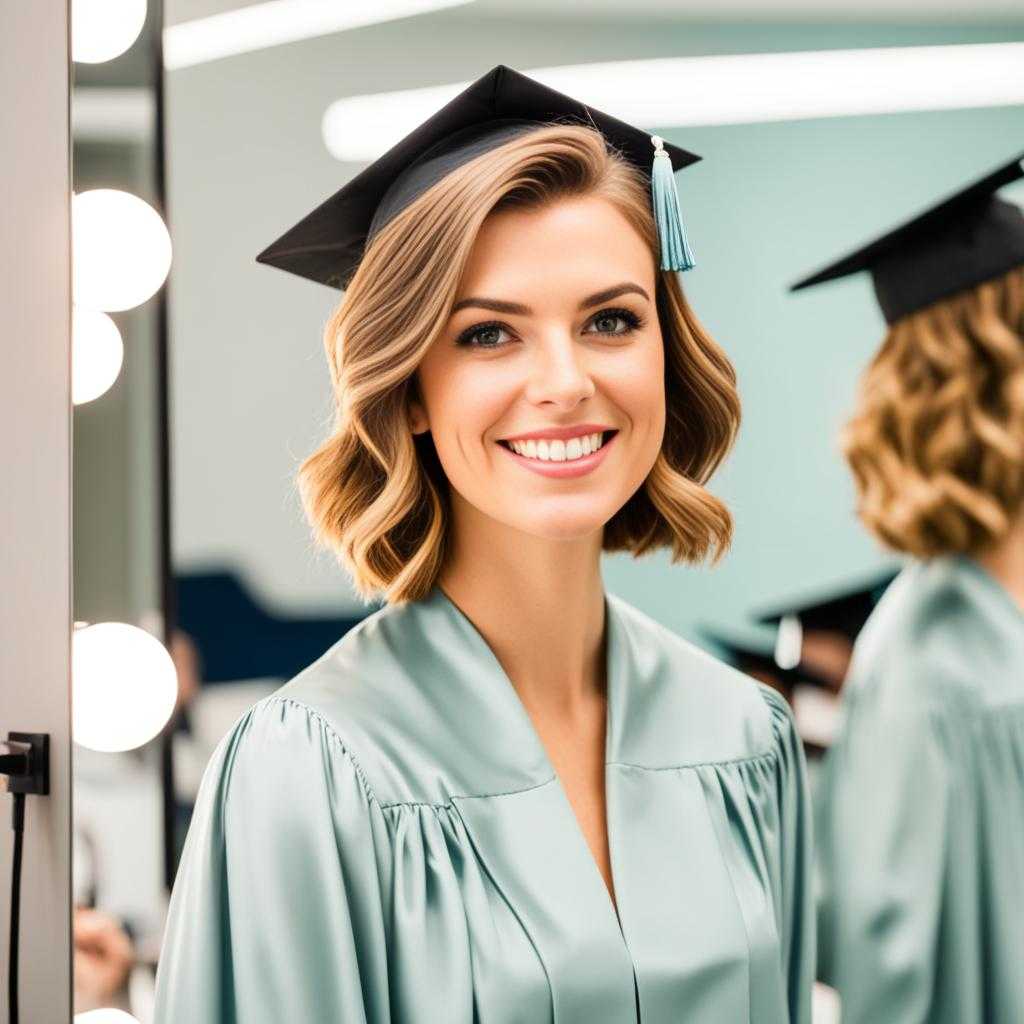 graduation hairstyles for short hair