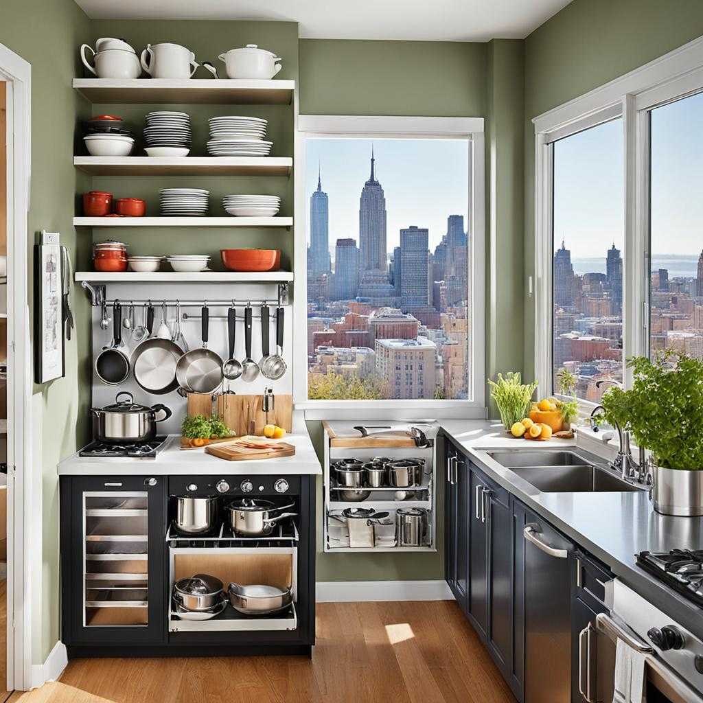 space-saving kitchen layout