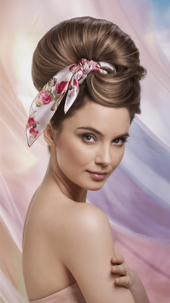 The Hairstyle With A Silk Scarf